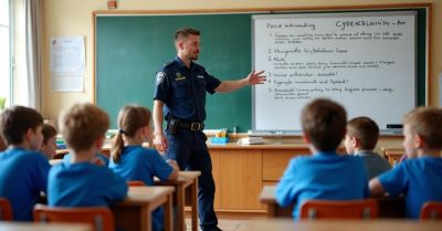 Policjant rozmawiał z uczniami o hejcie i przemocy