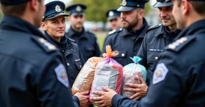 Policjanci z Dobrzenia przekazali karmę dla podopiecznych fundacji