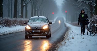 Ślisko na drogach. Policja apeluje o ostrożność
