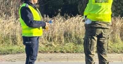 Policyjny dron w akcji na drogach powiatu przysuskiego