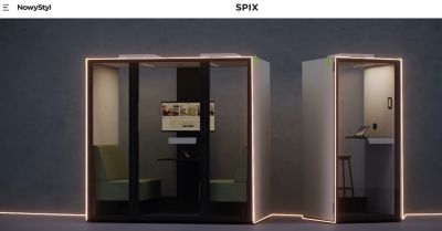 SPIX by Nowy Styl - innowacyjna budka do rozmów. Komfort akustyczny, oświetlenie LED i system wentylacji