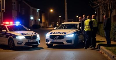 Pijany kierowca Volvo uciekł przed policją i rozbił płot