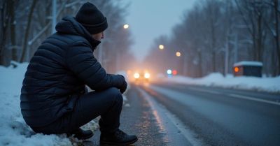 Policjant poza służbą uratował mężczyznę na poboczu