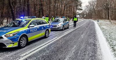 Śnieg i lód utrudniają jazdę w powiecie Sulęcin