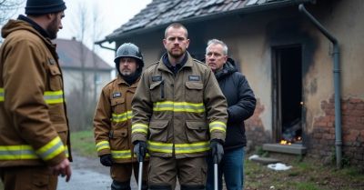 Policjant po pożarze potrzebuje pomocy