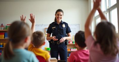 Policjantka z Pruszkowa uczyła przedszkolaków bezpieczeństwa