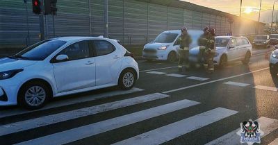Kolizja na Rondzie Niepodległości w Szczawnie-Zdroju