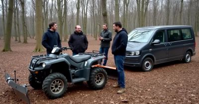 Czterech zatrzymanych po włamaniu i kradzieży quada