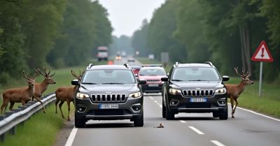 Stado dzików uderzyło w auta na DK94 w Bochni