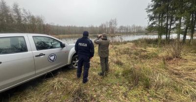 Policja i Straż Łowiecka pilnują lasów Nadleśnictwa Gołąbki