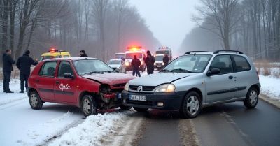 Józefowo: czołowe zderzenie dwóch aut trzy osoby w szpitalu