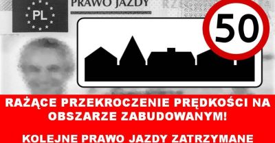 Pędził 101 km/h w terenie zabudowanym i stracił prawo jazdy