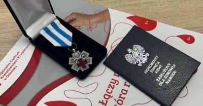 Policjant z Gdyni wyróżniony za oddawanie krwi
