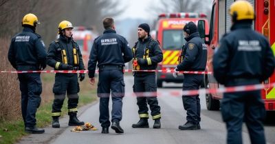 Symulowany ładunek przy budynku komunalnym w Namysłowie