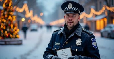 Świąteczne życzenia komendanta policji w Lesznie