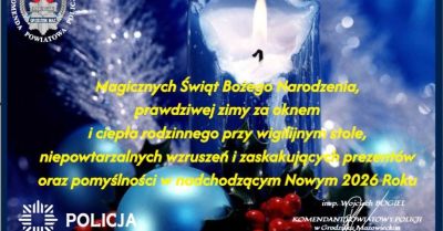 Grodziscy policjanci składają świąteczne życzenia
