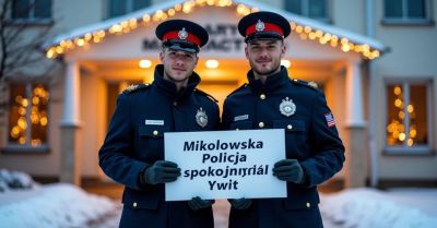 Mikołowska policja składa świąteczne życzenia mieszkańcom