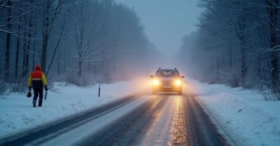 Śliskie drogi i wcześniejszy zmrok Apel policji o ostrożność