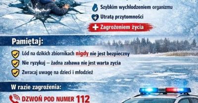 Nie wchodź na lód Policja przypomina o niebezpieczeństwie
