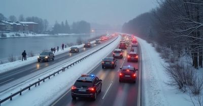 Zima wymaga ostrożności kierowców i pieszych