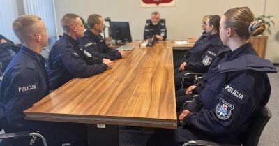 Plakietki jednostki dla przyszłych policjantów ze Słupska