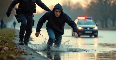 Poszukiwany siedemnastolatek wskoczył do jeziora podczas ucieczki