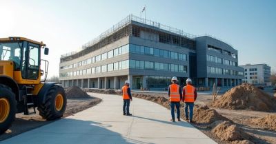 Rozbudowa szpitala we Włodawie za ponad 13,5 mln zł. Ciężki sprzęt na placu budowy