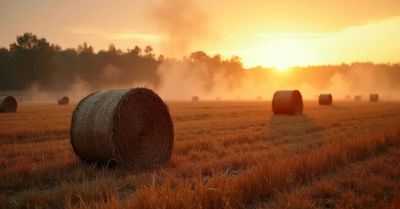 Policja zatrzymała sprawców podpalenia balotów słomy w powiecie lipskim
