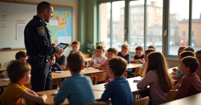 Gorlice Policja szkoli uczniów w kibicowaniu bez łamania prawa