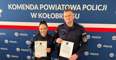 Kołobrzeg Podziękowania dla policjantów wspierających uczniów mundurowych