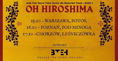 Oh Hiroshima na trzech wyjątkowych koncertach w Polsce!